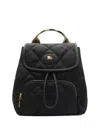 Burberry Mini Horseshoe Quilted Nylon Backpack Bags In Black