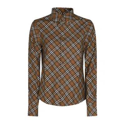 Burberry Mini Iconic Check Wool Scarf In Orange