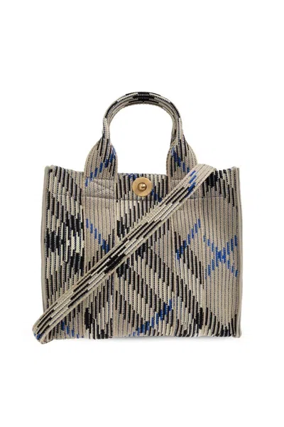 Burberry Mini Knit Shopper Bag In Multi