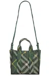 Shop Burberry Mini Knit Tote Bag In Ivy