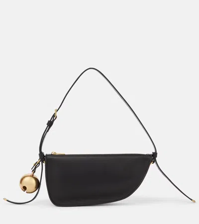 Burberry Mini Shield Leather Shoulder Bag In Green