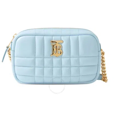 Burberry Mini Lola Quilted Camera Bag In Blue