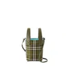 Burberry Mini London Shopper Bag -  - Cotton - Olive Green In Green