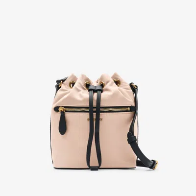 Burberry Mini Nylon Drawcord Pouch In Pink