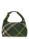 Burberry Embroidered Nylon Mini Peg Handbag In Green