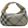 Burberry Women Embroidered Nylon Mini Peg Handbag In Lichen