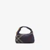 Burberry Womens Peg Medium Knitted Top-handle Bag Marine In Marine