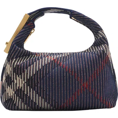 Burberry Navy Mini Peg Duffle Bag In Marine