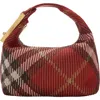 Burberry Peg Small Jacquard Duffel Bag In Rust