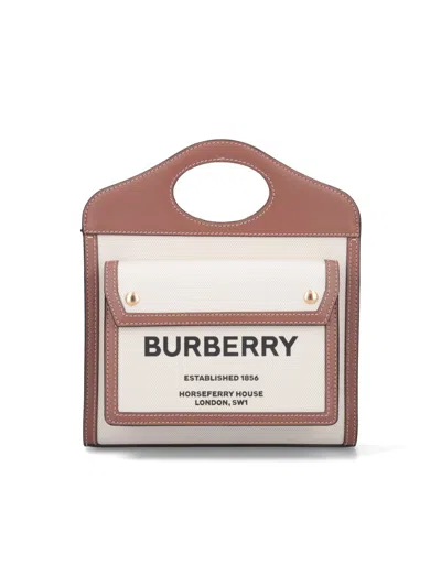 Burberry Mini 'pocket' Bag In Cream