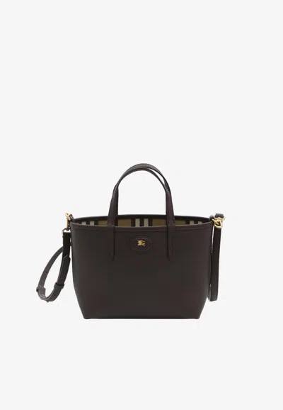 Burberry Mini Reversible Bloomsbury Tote Bag In Brown
