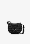 Burberry Mini Rocking Horse B-pattern Crossbody Bag In Black