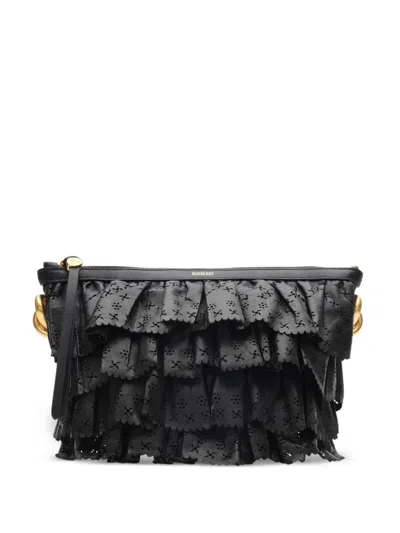Burberry Mini Ruffle Bag In Black