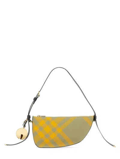 Burberry Mini "shield" Bag In Green