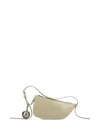 Burberry Light Green Shield Mini Shoulder Bag In Neutrals