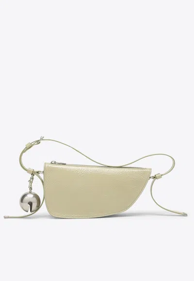 BURBERRY MINI SHIELD LEATHER SHOULDER BAG