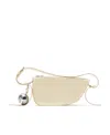 Burberry Mini Shield Leather Shoulder Bag In Nude