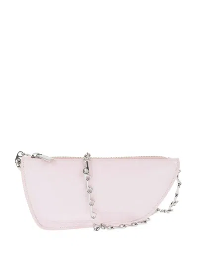 Burberry Patent Leather Micro Shield Sling Bag With Chain Shoulder St In Pink
