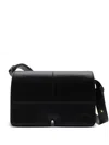 Burberry Calf Leather Equestrian Knight Snip Shoulder Bag In Black