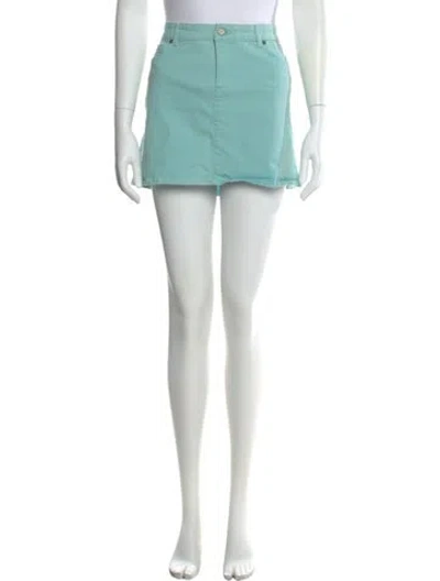 Pre-owned Burberry Mini Skirt In Blue