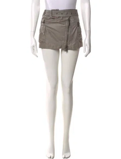 Pre-owned Burberry Mini Skirt In Gray