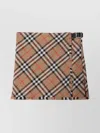 Burberry Check Wool Blend Mini Skirt Clothing
