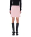 Burberry Pleated Mini Skirt With Belted Detail In Pink