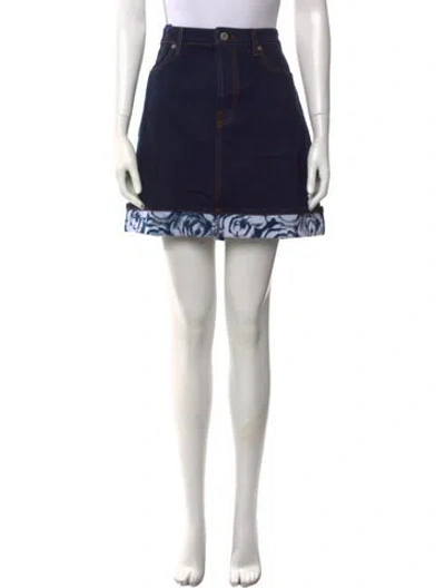 Pre-owned Burberry Mini Skirt W/ Tags In Blue