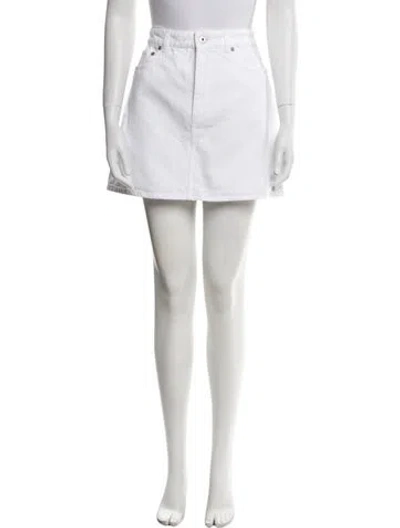 Pre-owned Burberry Mini Skirt W/ Tags In White