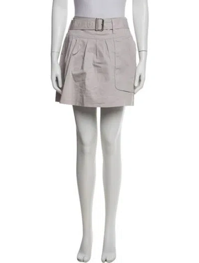 Pre-owned Burberry Mini Skirt In White