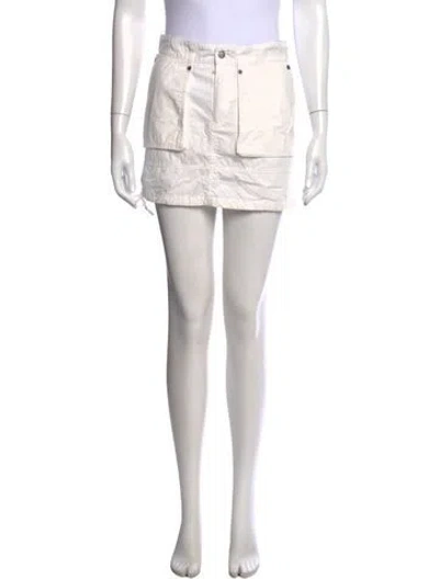 Pre-owned Burberry Mini Skirt In White