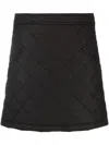 Burberry Mini Skirt With Embroidery On The Back In Black