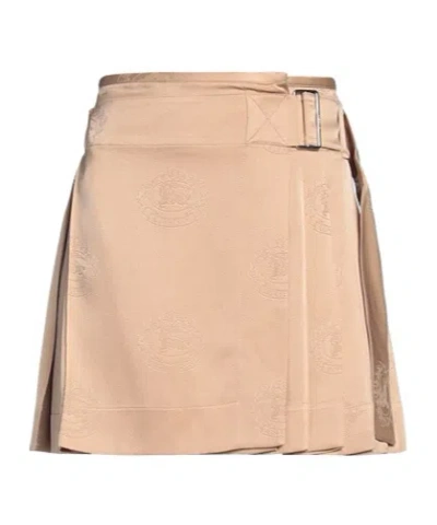 Burberry Mini Skirts In Gold