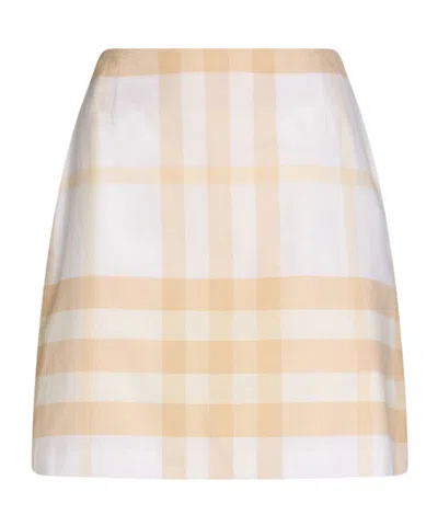 Burberry Mini Skirts In White