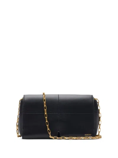 Burberry Snip Chain Shoulder Bag In Black