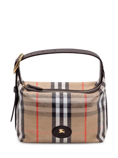 Burberry Mini Soft Fabric Clutch In Brown