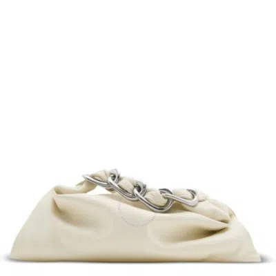 Burberry Mini Swan Leather Bag - Almond In White