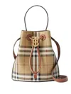 Burberry Mini Bucket Bag With Tb Logo Women In Brown