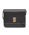Burberry Mini Tb Clutch Bag In Black