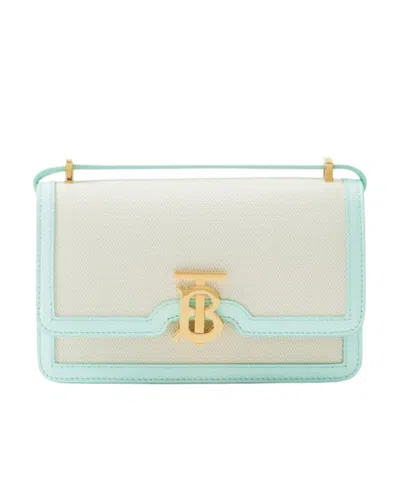 Burberry Mini Tb-logo Crossbody Bag In Nude