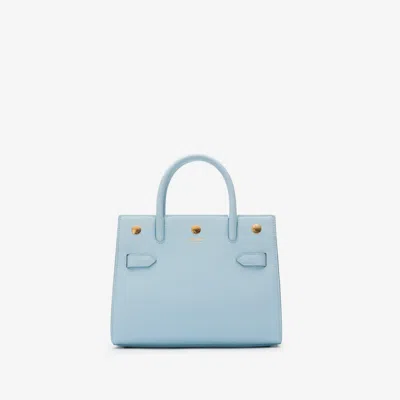 Burberry Mini Title Bag In Blue