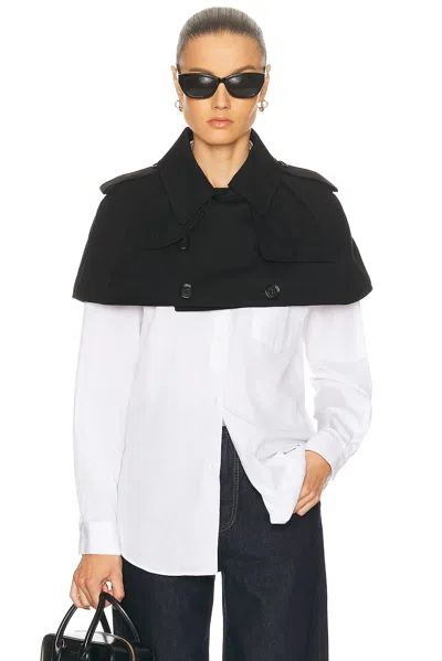 Burberry Mini Trench Cape In White