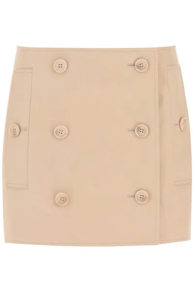 Burberry Mini Trench Skirt In Brown