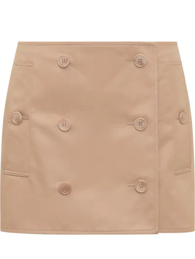 Burberry Mini Trench Skirt In Pale Nude