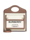Burberry Two-tone Canvas And Leather Mini Pocket Handbag In Natural/malt Brown