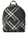 Burberry Functional Shield Backpack With Adjustable Straps In Green