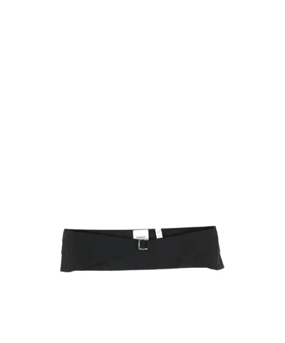 Burberry Minimal Wool Belt In Black