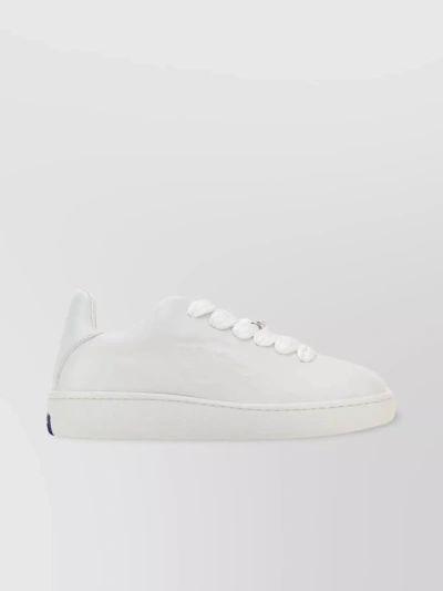 Burberry Minimalist Low-top Leather Sneakers In White