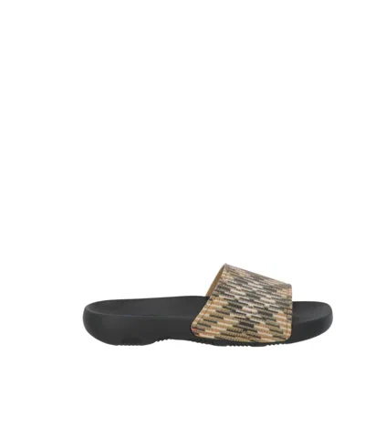 Burberry Minimalist Satin Ballet Flat In Black