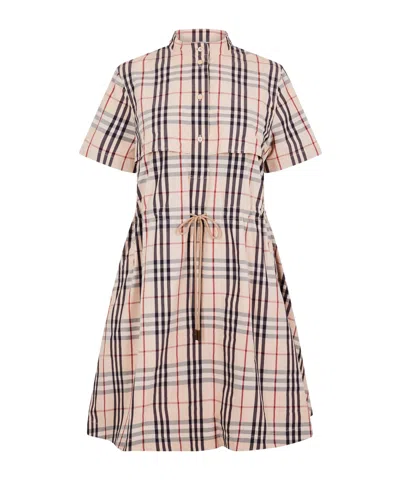 Burberry Minimalist Shirt Dress In Multi